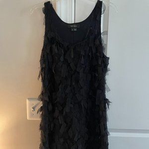 Karen Kane "Hamptons Dress" Black Lace Eyelash Chiffon Sleeveless Sheath - SZ XL